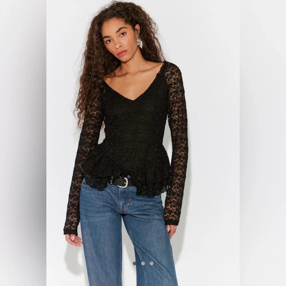 Free People Stella long sleeve top